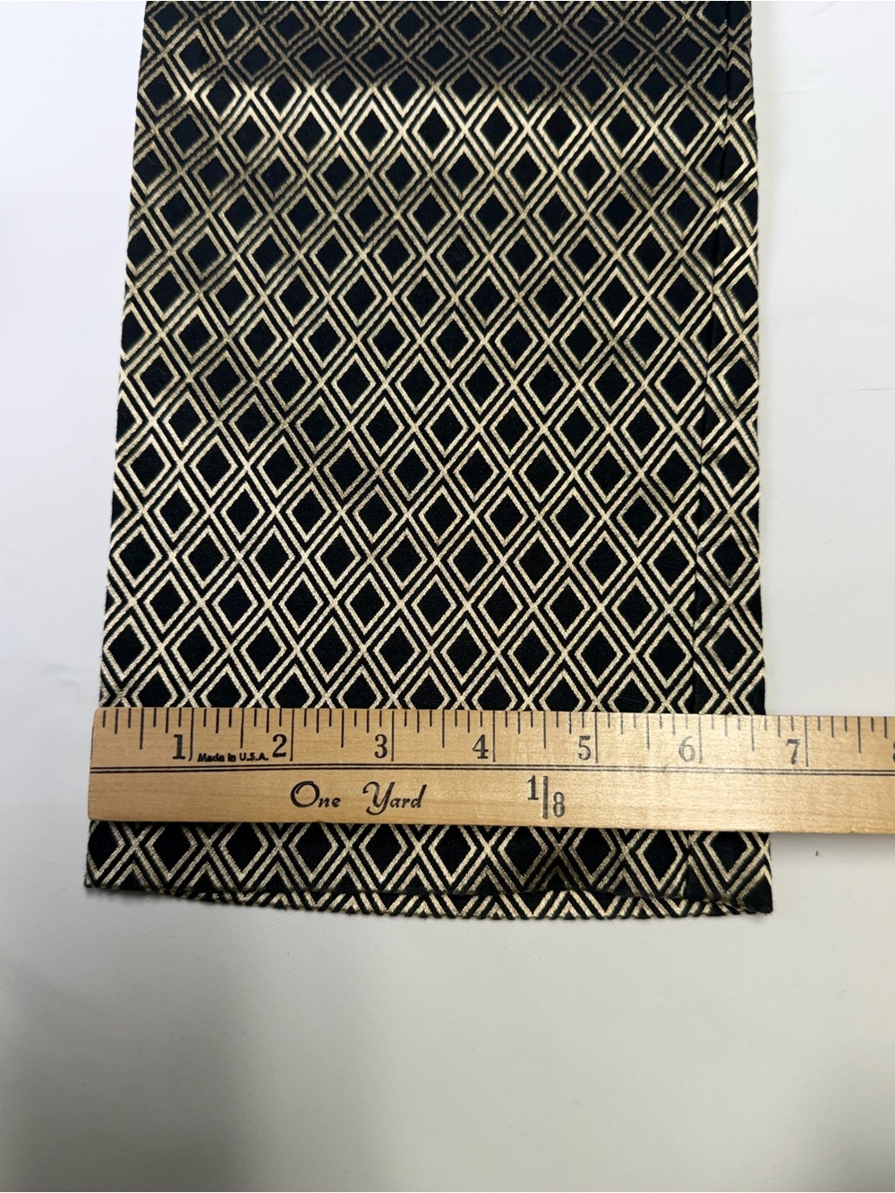 New York & Company Black and Gold Diamond Jacquard Trousers - Bold Style size 4 - Picture 12 of 16